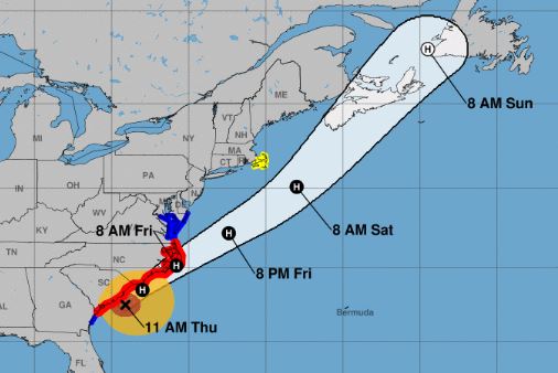 Dorian Closing in on OBX – Western Horse Watchers Association