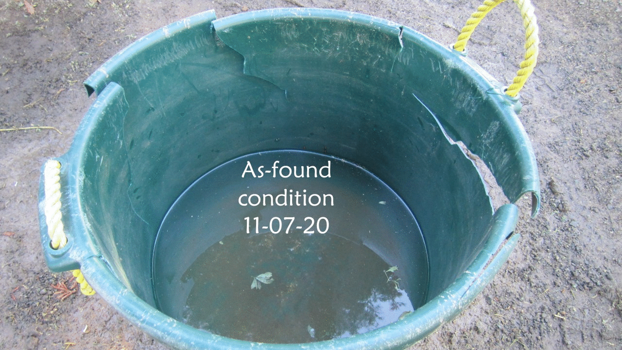 Another Water Bucket Destroyed