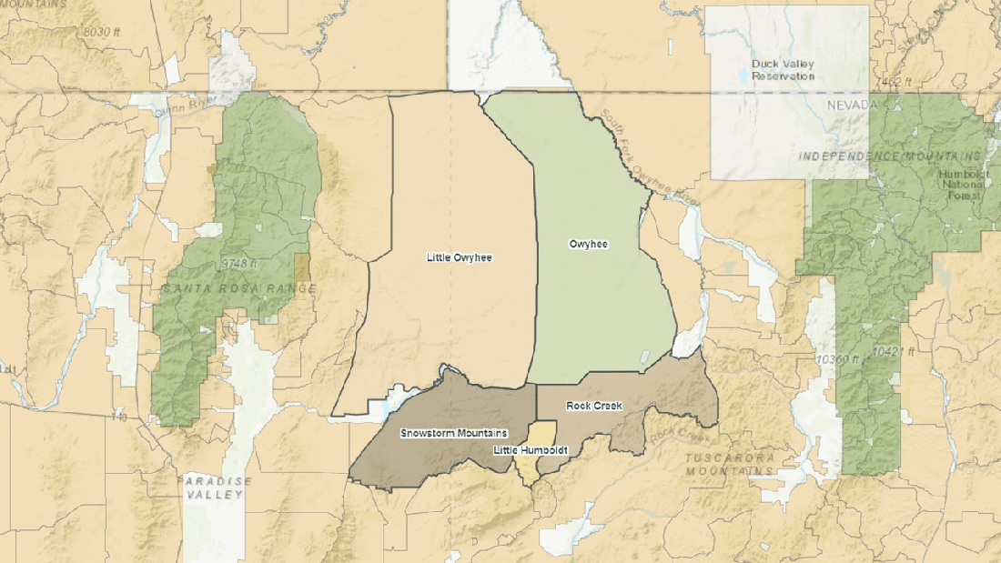 Owyhee Complex Map 10-04-21