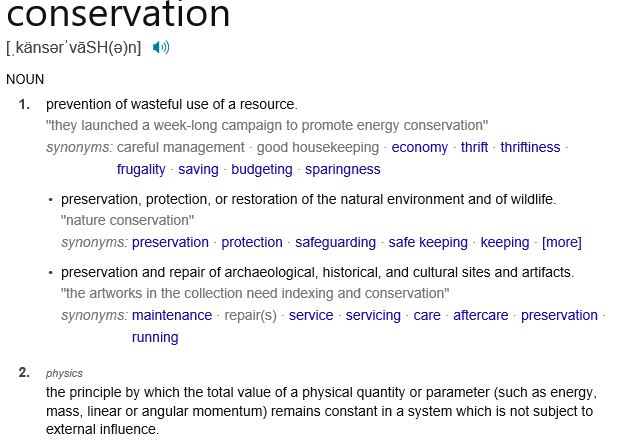 Define Conservation 01-05-22