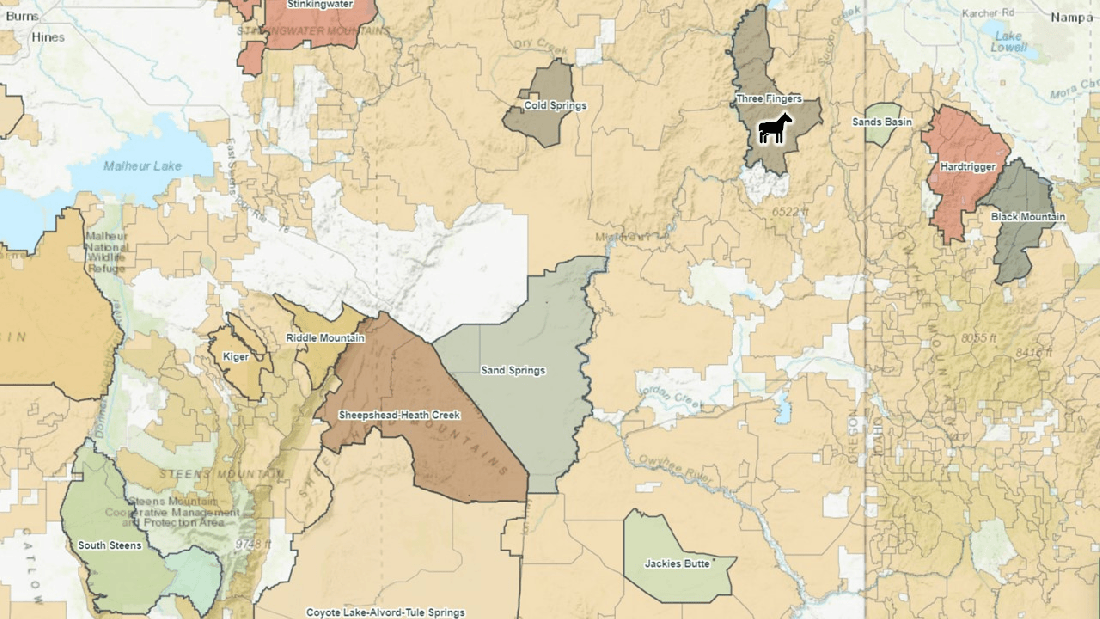 Three Fingers and Jackies Butte Map 04-08-22