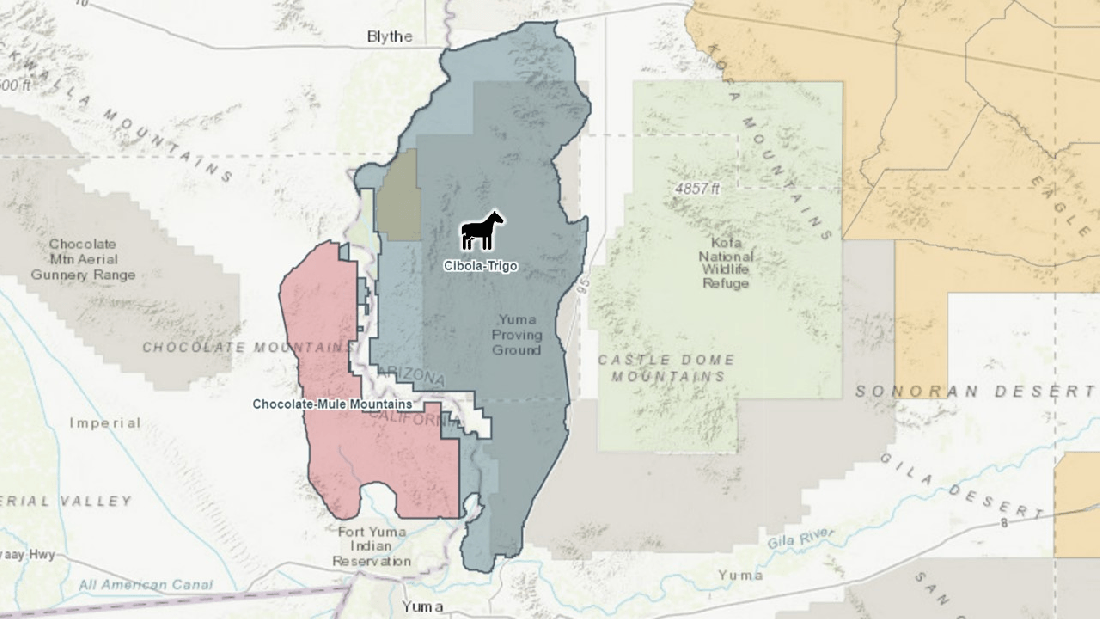 Yuma Proving Grounds Map 04-05-22