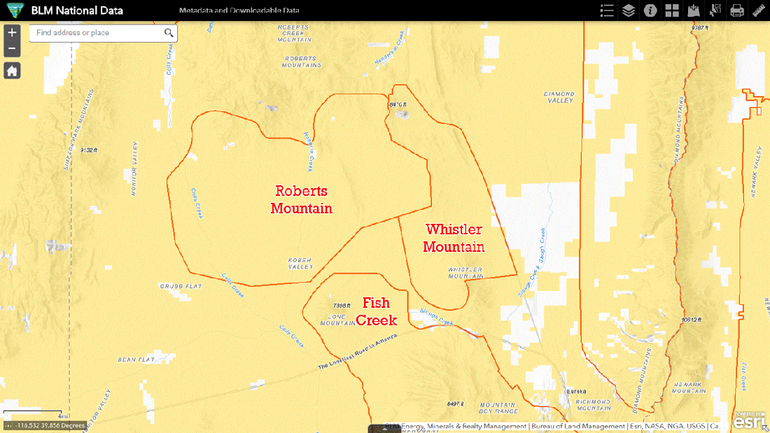 Roberts Mountain Complex Map 04-08-23