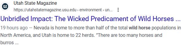 USU Article on Wild Horses 09-16-23