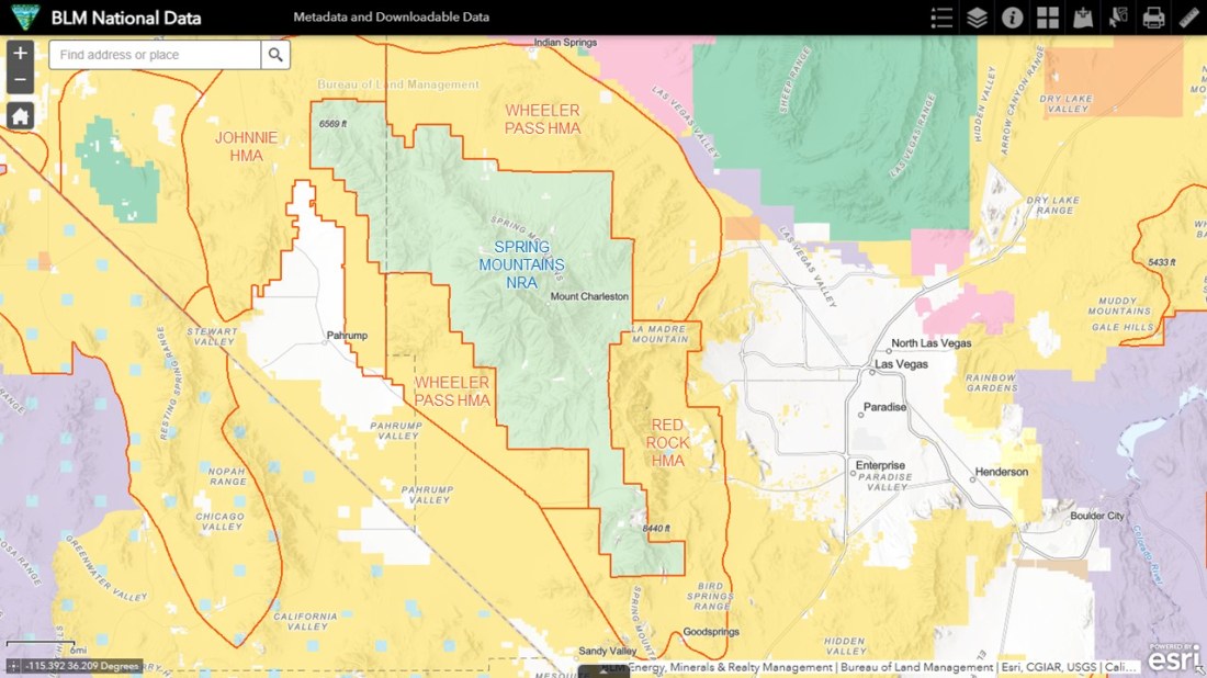 Spring Mountains NRA with HMAs 04-27-24