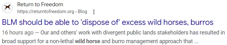 Disposing of Horses 10-24-24