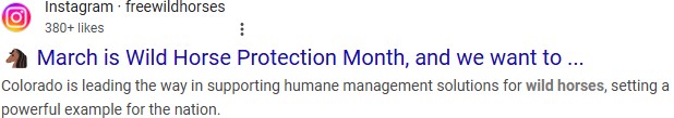 Wild Horse Protection Month 03-27-25